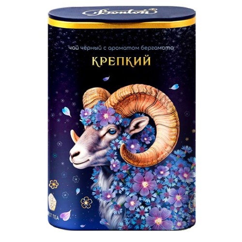 Bonton чай черный Крепкий с ароматом бергамота, ж/б, 100 гр